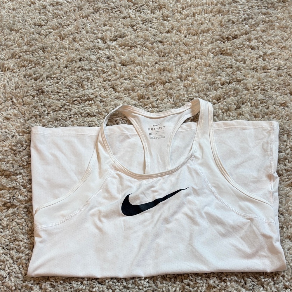Nike Women's White Dri-FIT Tank Top
